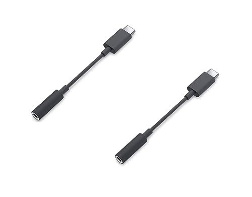 Dell OEM Adapter USB-C to 3.5mm Aux Headphone Jack - Black - CN-03GVVD - 2 Pack