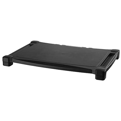 Kantek Extra Wide Single Level Height-Adjustable Monitor/Laptop Stand, 20-Inch Wide x 13.25-Inch Deep x 3 to 6.5-Inch High, Black (MS500) - style: Wide Single Level