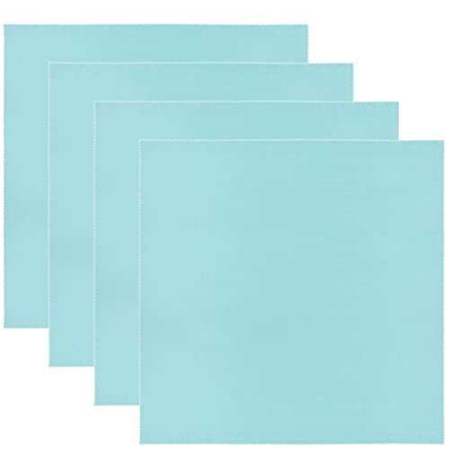 Wisdompro Extra Large 4-Pack Microfiber Cleaning Cloth For Laptop, LCD TV, Computer Screen, Monitor, Tablet, Camera Lens, Glass, Lenses, Phone, iPhone, iPad, other Delicate Surface - Mint (16x16 Inch) - color: Mint