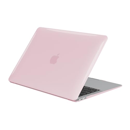 EooCoo Case for MacBook Air 13 inch M1 2020-2018, Crystal Pink | Crystal Hard Shell Scratch Resistant Protective Cover, Lightweight, Ultra Thin and Transparent, Easy Snap-On - color: Crystal Pink, size: Air 13.3-inch