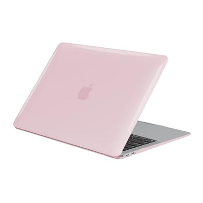 EooCoo Case for MacBook Air 13 inch M1 2020-2018, Crystal Pink | Crystal Hard Shell Scratch Resistant Protective Cover, Lightweight, Ultra Thin and Transparent, Easy Snap-On - color: Crystal Pink, size: Air 13.3-inch