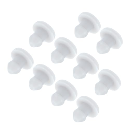 MECCANIXITY Silicone Snap in Locking Hole Plugs, Mini Rubber Panel Seal Cover Flush Type Panel Round for Kitchen Bulkheads Waterproof Sealing Plugs 4mm/0.2 Inch Diameter Grey,Pack of 10 - color: Gray, size: 4mm