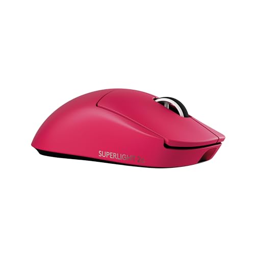 Logitech Pro X Superlight 2c Wireless Gaming Mouse 51g Compact - Magenta | 51g compact mini size, symmetrical shape, <8 kHz polling, 44K DPI, PowerPlay charging, USB-C, for PC/Mac - color: Magenta, size: Compact, style: Mouse