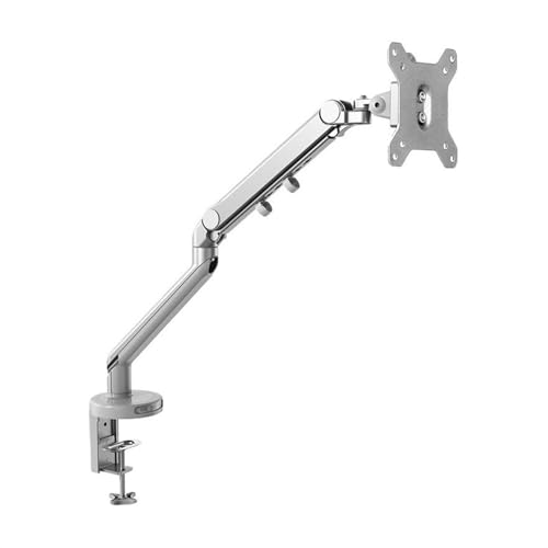 GLigeT Monitor Arm Gas Single Monitor Mount for 17"-32" Screens, Holds 19.8lbs, Mechanical Spring Single Monitor Desk Mount, Single Monitor Arm with Swivel, Tilt, Rotation Monitor Desk Mount