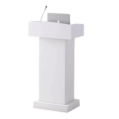 Presentation Lectern,Podium Podium Stand Luxury Podium Stand Wood Lecterns Pulpits for Churches with Drawers and Open Storage Reception Desk Portable Teacher Podiums Has - color: White