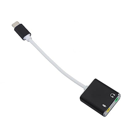 RiToEasysports USB C Microphone Adapter Aluminum Alloy Type C Sound Card 7.1 Channel External USB Sound Card Plug and Play 3.5mm Audio Output for Laptop Desktop Gaming