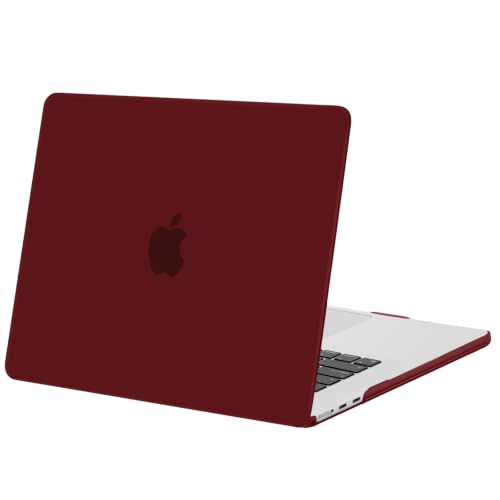 MOSISO Compatible with MacBook Air 15 inch Case M5 M4 M3 M2 2026 2025-2023 | Model A3448 A3241 A3114 A2941, Scratch-Resistant Ultra-Thin Protective Hard Shell Case Cover, Burgundy - color: Burgundy