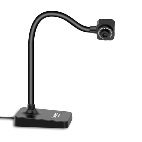AlKOR USB Document Camera for Teaching & Distance Learning,Manual Focus Webcam with Mic, Foldable Design for Mac OS/Windows/Chromebook-Online Classes, Web Conferencing & Live Demos,Remote Work