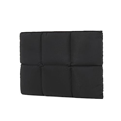 Canvaslife Puffy Laptop Sleeve 13 Inch 13.5 Inch, Quilted Puffer Laptop Case for Women, Pillow Case Compatible for 12.9 inch,MacBook Pro Air 13", 13.5 inch and 12.5 inch-13.3 inch (Black) - color: Black, size: 13-inch for MacBook Air/Pro
