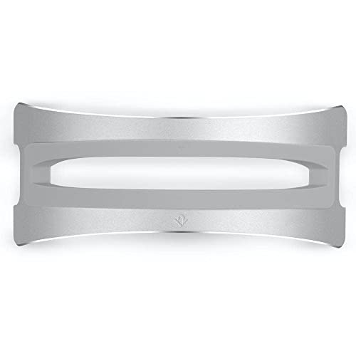 Twelve South BookArc for MacBook, Compact Vertical Desktop Stand, Silver | Compact Laptop Stand for Comfortable Desktop Setup, Saves Space While Allowing Connection to Larger Display, Silicone Insert - color: Silver