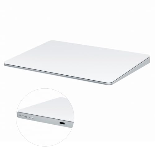 Bluetooth Touchpad Multi-Function Gestures Wireless Trackpad Rechargeable for Windows OSX/Laptop/PC (Silver) - color: Silver