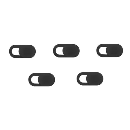 Privacy Cover Slider Stickers for Laptop Tablet Phone Front Area Adhesive Tabs for Office Study Meeting Device Use 1.0 x 0.4 Inch(black,5 PCS) - color: Black-5 PCS