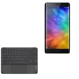 BoxWave Keyboard Compatible with Xiaomi Mi Note 2 - SlimKeys Bluetooth Keyboard with Trackpad, Portable Slim TouchPad - Jet Black