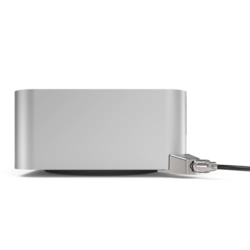 Compulocks Mac Studio Ledge Lock Adapter with Keyed Cable Lock - Secure Your Mac Studio with Durable Silver Locking Solution - Perfect for Home & Office Use - style: Keyed Cable Lock