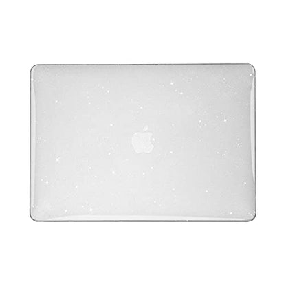 Se7enline for MacBook Pro 14 inch Case 2026-2021 M5 M4 M3 M2,Glitter Clear | Crystal Glitter Bling Matte Hard Shell Laptop Case with Keyboard Cover Anti-Scratch Heat Dissipation Full Port Access - color: Glitter Transparent