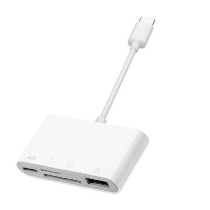 USB 2.0 Type C USB-C to TF Micro SD SDXC USB Female Card Reader PD 27W Adapter for Laptop Tablet Phone - style: SD 4-in-1