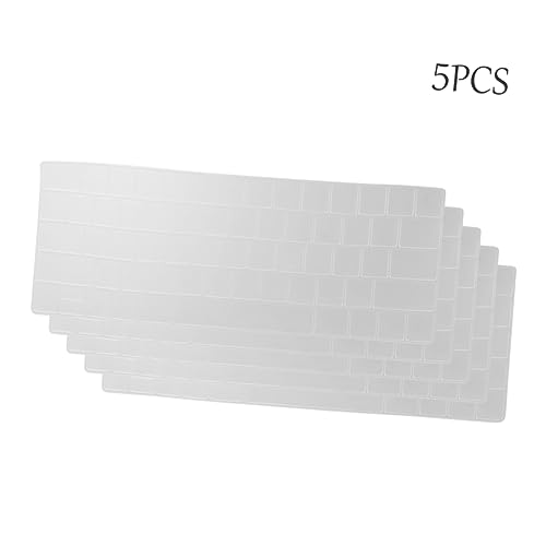 KALLORY 5pcs Transparent Keyboard Cover for Water Resistant Laptop Keyboard Protector Easy to with Models for Daily Use
