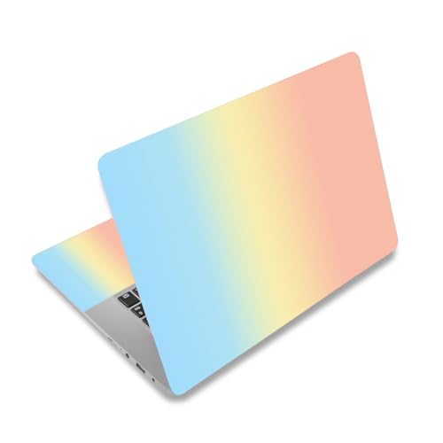 Laptop Skin Sticker Decal, 12 12.1 13 13.3 14 15 15.4 15.6 INCH Netbook Skins for Notebook PC, Universal Vinyl Laptop Decor Cover for Women Girls, Waterproof Art Protector I Gradation Blue Orange - color: Gradation Blue Orange