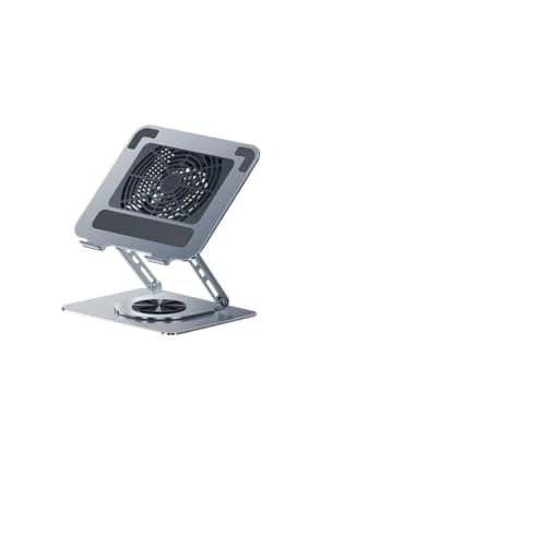 Laptop Tablet Foldable Stand with Cooling Fan Heat Dissipation Stand ，Compatible for MacBook Air Pro， Desktop Cooler Aluminum Notebook Holder