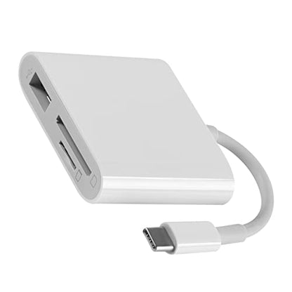 HOMSFOU USB Card Reader 3-in-1 Multi-Format Adapter for Laptop Tablet and Phone High-Speed USB 3.0 Type-C Converter Compatible