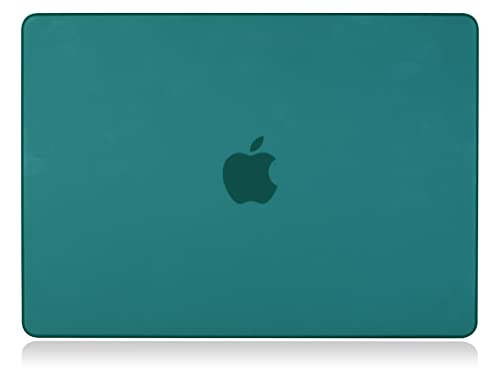 UESWILL Compatible with MacBook Air 13 inch M5 M4 M3 M2 Case 2022-2026 Model A3449 A3240 A3113 A2681, Matte Hard Shell Case Cover for MacBook Air 13.6 + Microfiber Cloth, Peacock Green - color: Peacock Green, size: MacBook Air 13" (M2 M3 M4 M5)