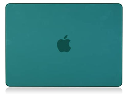 UESWILL Compatible with MacBook Air 13 inch M5 M4 M3 M2 Case 2022-2026 Model A3449 A3240 A3113 A2681, Matte Hard Shell Case Cover for MacBook Air 13.6 + Microfiber Cloth, Peacock Green - color: Peacock Green, size: MacBook Air 13" (M2 M3 M4 M5)