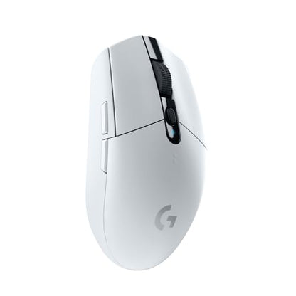 Logitech G305 Lightspeed Wireless Gaming Mouse, Hero Sensor, 12,000 DPI, Lightweight, 6 Programmable Buttons, 250h Battery, On-Board Memory, Compatible with PC, Mac - White - color: White, style: Classic