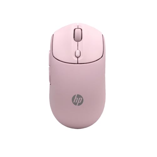 HP 400 Quiet Wireless Mouse, Dual Bluetooth & 2.4GHz, Soft Silicone, Quiet Clicks, Microsoft Wheel, 24-Month Battery, 6000 DPI, Ambidextrous, Eco-Friendly Design, Multi-OS, Pink - color: Pink