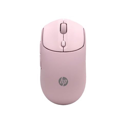 HP 400 Quiet Wireless Mouse, Dual Bluetooth & 2.4GHz, Soft Silicone, Quiet Clicks, Microsoft Wheel, 24-Month Battery, 6000 DPI, Ambidextrous, Eco-Friendly Design, Multi-OS, Pink - color: Pink