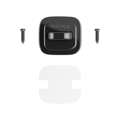 Security Fix Point Keyed or Combination Cable Locks | Adhesive Sticker and Screws included | Polished Jet Black Finish | Desk Mount Accessory for Cable Locks |