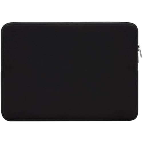 RAINYEAR 13.3 Inch Laptop Sleeve Case Padded Carrying Bag, Black | Slim Protective Soft Zipper Computer Cover for 13.3 Inch Notebook Computer Chromebook 14 inch MacBook Pro/Max M1 M2 M3 M4 M5 - color: Black, size: 13"-13.3"