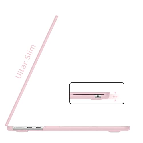 B BELK for MacBook Air 13.6 inch Case M5 2026 2025-2022 M4 M3 M2, Baby Pink | Model A3449 A3240 A3113 A2681, Plastic Hard Shell Case for MacBook Air 13 inch Case with Keyboard Cover & Screen Protector - color: Rose Quartz