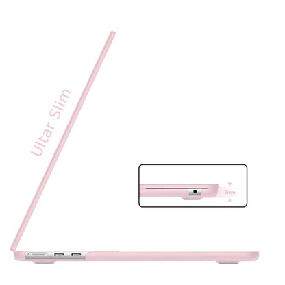 B BELK for MacBook Air 13.6 inch Case M5 2026 2025-2022 M4 M3 M2, Baby Pink | Model A3449 A3240 A3113 A2681, Plastic Hard Shell Case for MacBook Air 13 inch Case with Keyboard Cover & Screen Protector - color: Rose Quartz