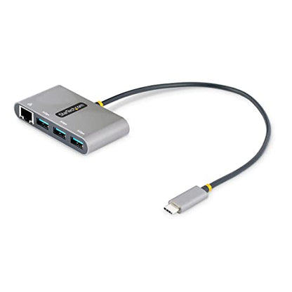 StarTech 3-Port USB-C Hub with Gigabit Ethernet, 5Gbps, USB-A Splitter | 3x USB-A splitter, Wired networking, Windows, macOS, Linux, iPadOS, ChromeOS, Android, MAC address changer