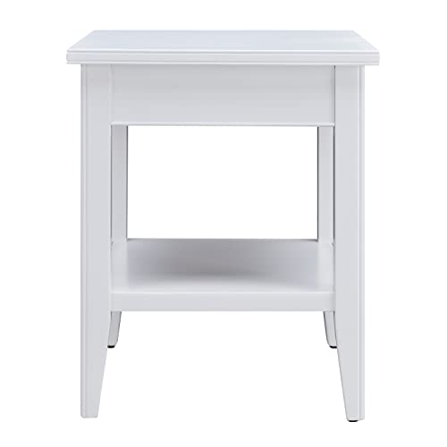 Leick Home Laurent End Table, 24", White - color: White