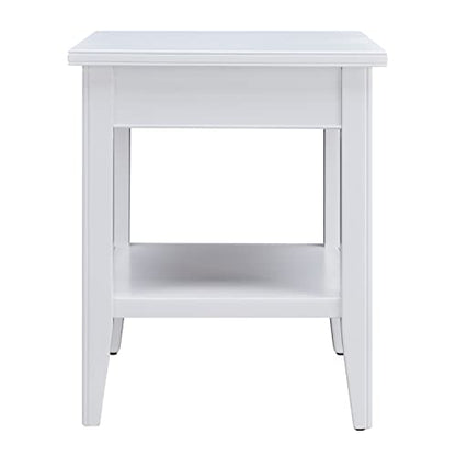 Leick Home Laurent End Table, 24", White - color: White