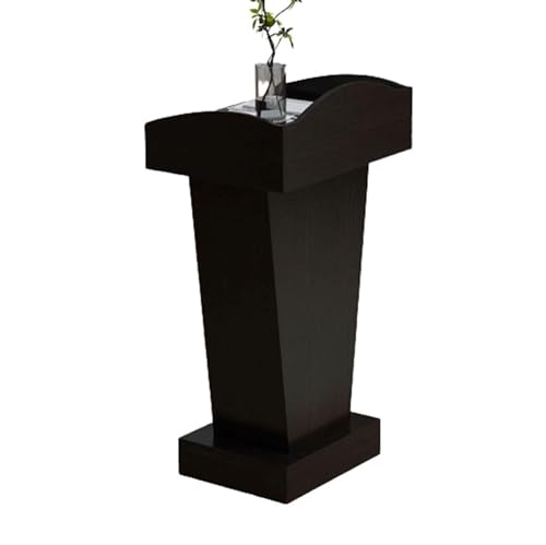 Lectern Podium Stand, Podium Stand Lecterns Minimalist Podium Stand with Drawers and Open Storage Lecterns Wood Conference Table Portable Teacher Podiums Has Many uses - color: Black