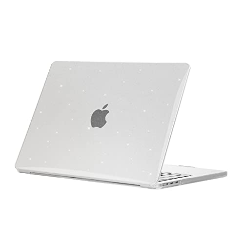 Case for MacBook Air 13 inch A1466 A1369 2010-2017 Release, 5 in 1 Plastic Hard Shell&Keyboard Cover&Screen Protector&Webcam Cover,Sparkly Clear - color: Bling Clear