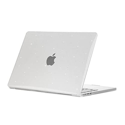 Case for MacBook Air 13 inch A1466 A1369 2010-2017 Release, 5 in 1 Plastic Hard Shell&Keyboard Cover&Screen Protector&Webcam Cover,Sparkly Clear - color: Bling Clear