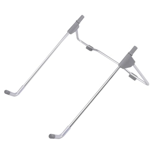 STOBOK Foldable Aluminum Laptop Stand Adjustable Ergonomic Riser for Desk Portable Notebook Holder for Home and Travel Lightweight and Compact Design