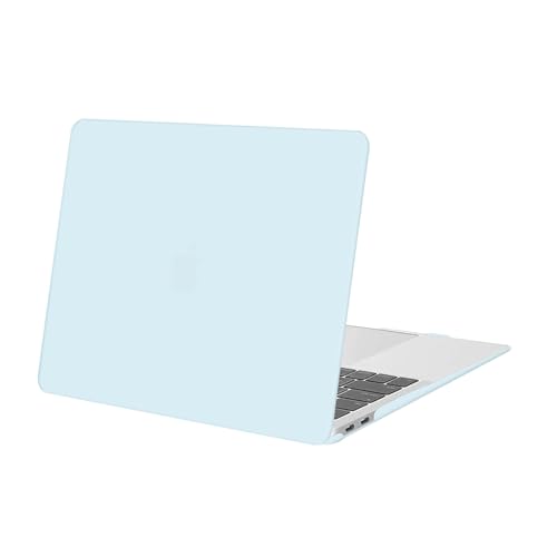 MOSISO Compatible with MacBook Air 13 inch Case 2022 2021 2020 2019 2018 Release A2337 M1 A2179 A1932 Touch ID, Plastic Hard Shell Cover Compatible with MacBook Air 13.3 inch Case, Cloud Blue - color: Cloud Blue
