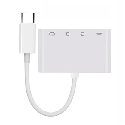 USB 2.0 Type C USB-C to TF Micro SD SDXC USB Female Card Reader PD 27W Adapter for Laptop Tablet Phone - style: SD 4-in-1