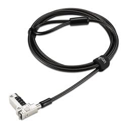 Kensington PortLock Combination Laptop Lock for USB-C Slots, 6ft Carbon Steel Security Cable, Resettable 4-Digit Code, for Laptops, Chromebooks & Tablets (K64549WW) Black