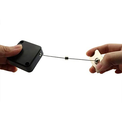 MEETOOT Automatic Retractable Anti-Theft Cable Case 44X16mm Hardware Security Cable Lock Anti Theft Combination for Tablet, Mobile Phone, Remote Control