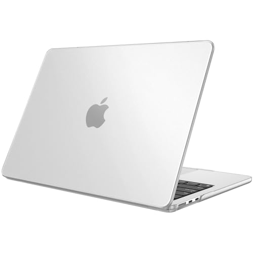 Fintie Case for MacBook Air 13 inch A3449/A3240/A3113/A2681 2022-2026 | M2/M3/M4/M5, Snap On Hard Shell, Full Port Access, Easy On/Off, Lightweight, Frost Clear - color: Glittering Clear