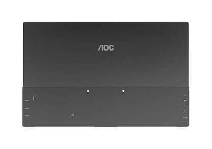 AOC 16" Portable Monitor FHD 60Hz USB-C IPS Ultra Slim Smart Cover 16T20 | 1920×1080 Computer Monitor, USB-C, Mini HDMI, Built-in Speakers, Smart Cover, Ultra Slim, VESA Mount, Low Blue Light - size: 15.6 inch Smart Cover