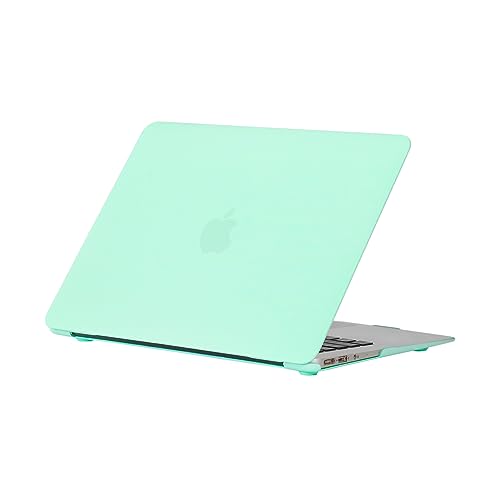 RUBAN Case Compatible with MacBook Air 13 Inch (Models: A1369 & A1466, Older Version 2010-2017 Release), Slim Snap On Hard Shell Protective Cover and Keyboard Cover (Cream Green) - color: Cream Green