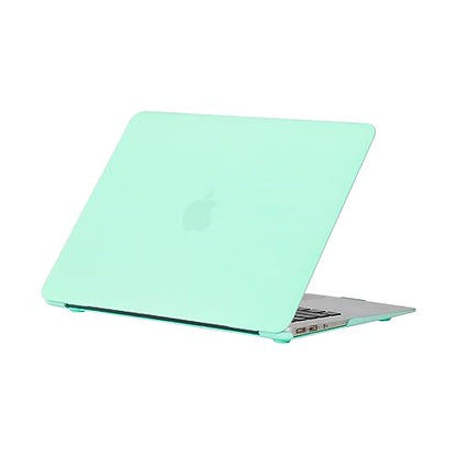 RUBAN Case Compatible with MacBook Air 13 Inch (Models: A1369 & A1466, Older Version 2010-2017 Release), Slim Snap On Hard Shell Protective Cover and Keyboard Cover (Cream Green) - color: Cream Green