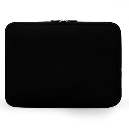 13 inch Laptop Sleeve, Shock and Water Resistant Neoprene Case with Dual Zippers, Front Accessory Pocket for 13.3 Inch Laptops and Tablets - color: Black