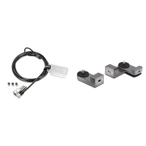 Kensington Universal 3-in-1 Combination Laptop Lock, Computer Security Locking Cable - Resettable Version (K62316WW), Black & Lock Designed for Mac Studio Locking Adapter Mac Studio Mount (K65101WW)